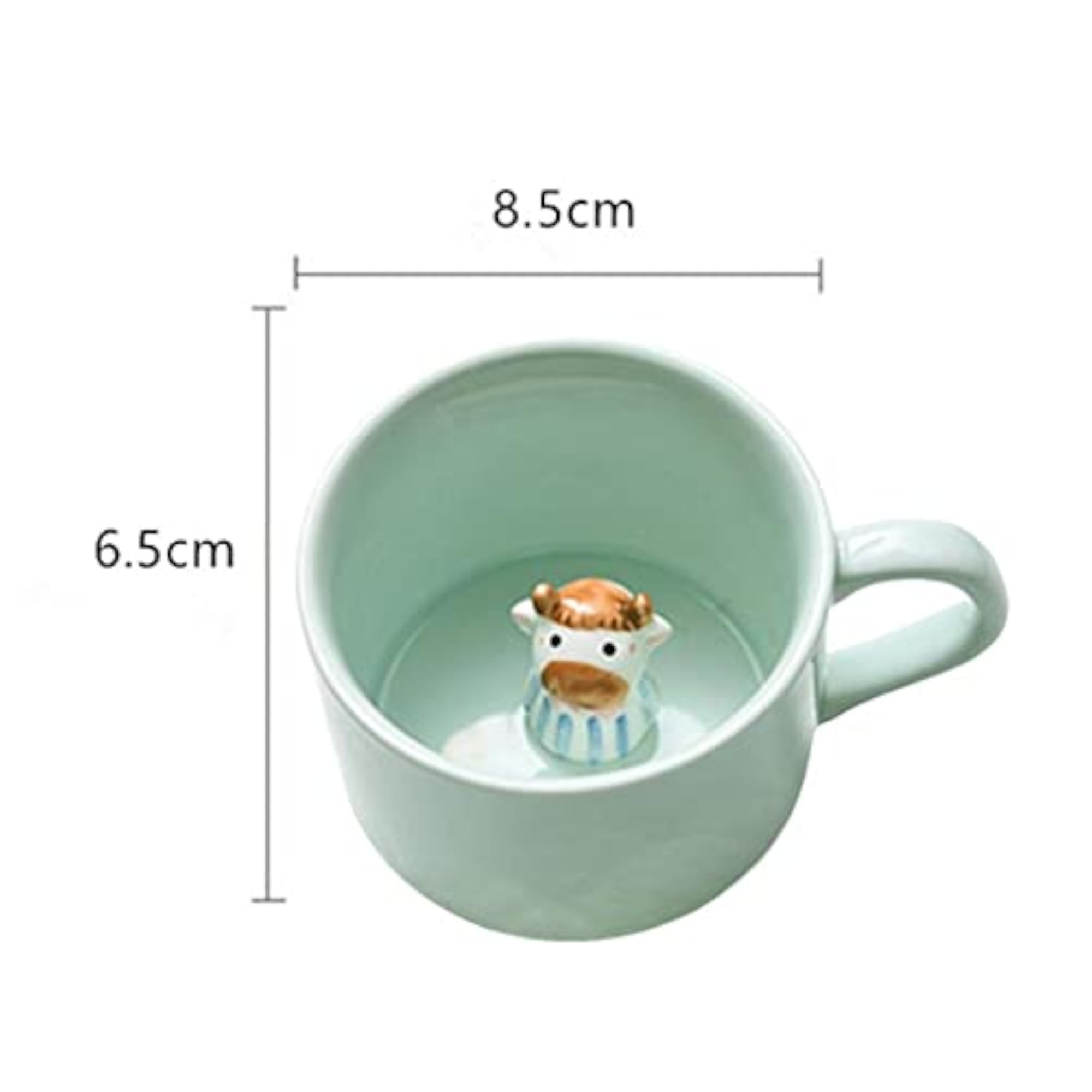 Ceramic Cup with Cute Animal Inside Mug